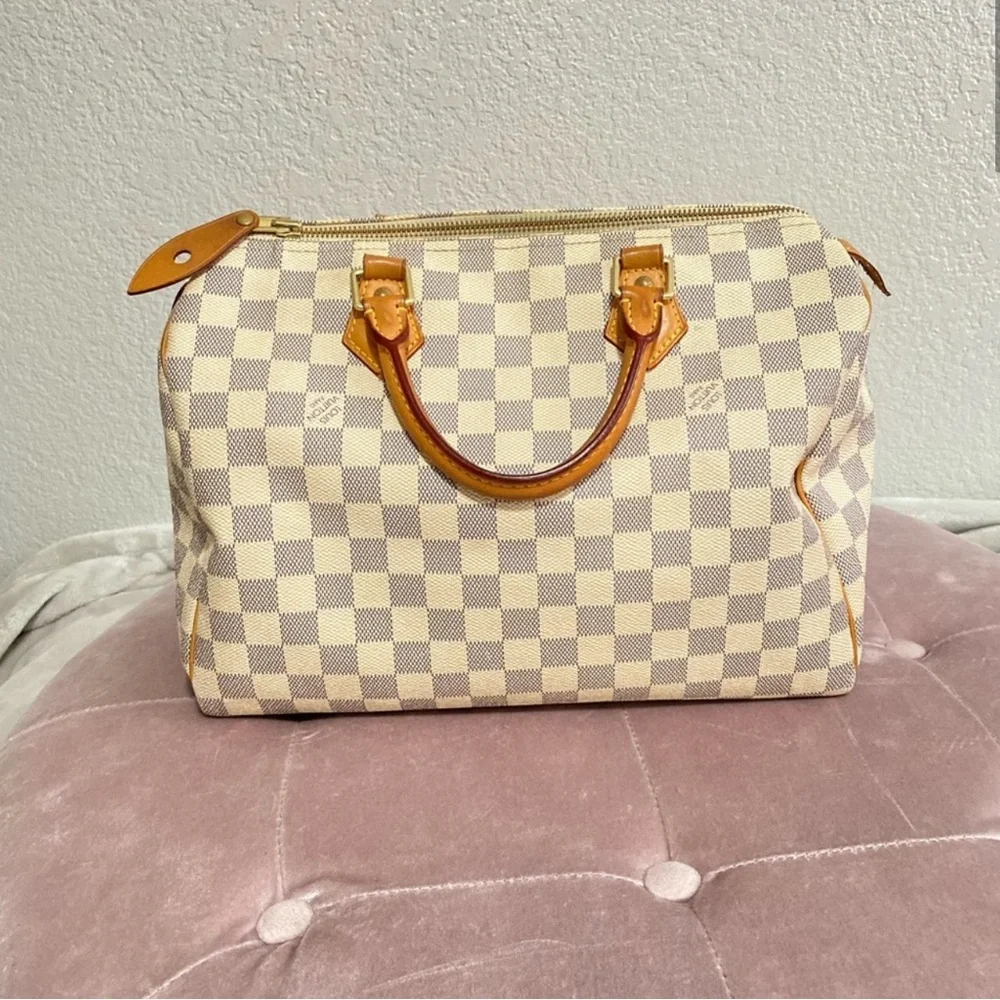 Authentic Louis Vuitton speedy 30 damier azur - Picture 2 of 13